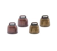 Nifocc Campane per animali domestici, in rame, per la fattoria, anti-Lost Bells fai da te, 4 pezzi, rosso, bronzo e bronzo verde