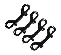 Nifocc - Ganci a scatto a doppia estremità, a doppia estremità, con chiusura a moschettone, 4 pezzi, colore: Nero