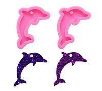 Nifocc - Stampo in silicone con ciondolo a forma di delfino, per gioielli fai da te, artigianato, 2 pezzi