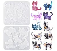 Nifocc Stampo in silicone per gatti, in resina epossidica, per il fai da te