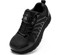 NIFOFISE Scarpe da ginnastica di sicurezza per uomo e donna, con punta in acciaio con allacciatura rapida sul quadrante, leggere, traspiranti, antiscivolo, ideali per magazzini, costruzioni