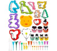 Nifogo Formine Biscotti 45 Pezzi, Stampini Biscotti Tagliabiscotti, Cookie Cutter per Frutta e Verdura, Formine di Dinosauro, Unicorno, Topolino, Orsi