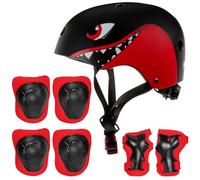 Niftii Personalization Kit-Parent, Casco con Imbottiture Gioventù Unisex, Squalo, Helmet + Pads