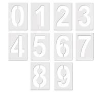 Nify Stencil Numeri Grandi 22,9 cm Riutilizzabile in PET - Set 0-9 per Numeri Casa, Parcheggio, Decorazione Murale e Bricolage