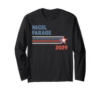 Nigel Farage 2029 per Le Elezioni Generali del Primo Ministro nel Regno Unito Maglia a Manica