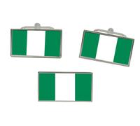 Nigeria Bandiera Gemelli E Fermacravatta Set