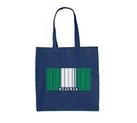 Nigeria Codice a Barre Bandiera - Borsa Tote IN Tela - Abuja Africa Gulf Of