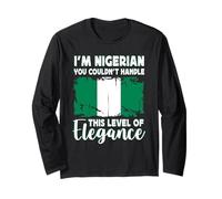 Nigeria Flag Proud Elegant Nigerian Boyfriend Girlfriend Maglia a Manica