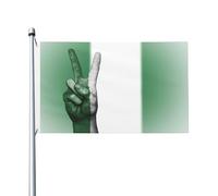 Nigeria Nigerian Peace Sign Bandiera Di All'Aperto 90X150Cm Stagionali Banner Stampa Bandiera Dei Pirati Per Interni Esterni Soggiorno