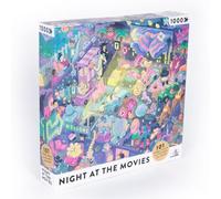 Night at the Movies: Puzzle cinematografico per adulti (1000 pezzi) riempito con 101 indovinelli da risolvere