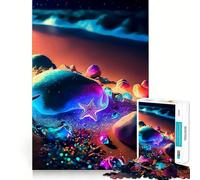 Night Beach, puzzle da 1000 pezzi per adulti, rompicapo, rilassante, per una fuga dalla realtà, con schema di montaggio, regalo di Babbo Natale (38x26cm)