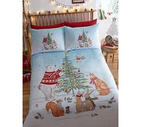 Night Before Christmas Set copripiumino e 2 federe per letto king size, colore: blu