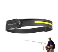 Night Buddy Headlight - Lampada frontale ricaricabile tramite USB | Lampada frontale regolabile da 400 lumen | Faro portatile a 5 marce | Fari impermeabili per la pesca | Luce per elmetto protettivo