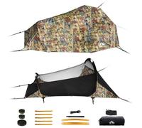 Night Cat Tenda Amaca con Zanzariera: A Forma Triangolare con Fondo Piatto Impermeabile per 1 Posto Camuffare