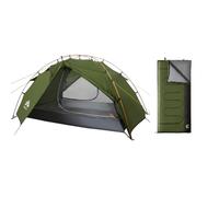 Night Cat Tenda da Campeggio per 2 Posti Impermeabile E Sacco a Pelo per Trekking Escursionisti