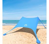 Night Cat Tenda da Spiaggia Baldacchino Parasole UPF 50+ Protezione UV con pali alluminio ancoraggio sabbia per cortile parco spiaggia