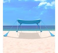 Night Cat Tenda da Spiaggia Lycra Tendalino Parasole Protezione UV UPF50+ con Ancoraggi a Sacco di Sabbia Portatile per Picnic Pesca Campeggio