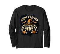 Night Creeper Ragno Saltatore Carino di Halloween Maglia a Manica