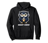 Night Crew Gufo Cuffia Mascotte Graphic Felpa con Cappuccio
