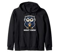 Night Crew Gufo Cuffia Mascotte Graphic Felpa con Cappuccio