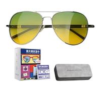 Night Driving Glasses - Night Vision Glasses | Nighť Driving Glare, Polarized Anti Glare Windproof 1pc Set With Case 100 Wipes, Clear Vision Eyewear | Ideal For Cycling Outdoor Sports Sand Protection