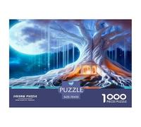 Night Falling Ancient Trees Jigsaw Puzzle,1000 Pezzi Classici, Per Adulti E Bambini A Partire Da 12 Anni Giochi Rilassamento E Intelligence Perfetto Per Appassionati Di Esperti - Decorazione Della Ca