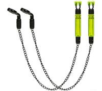 Night Fishing Bite Alarm 2 pezzi design resistente al vento (scatola ciano-scatola)