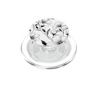 Night Garden - Elegante fiori bianchi e neri PopSockets PopGrip per MagSafe