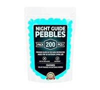 Night Guide Pebbles - 200 Piece Colorful Luminous Decorative Stepping Rocks Glow Gravel For Bright Landscape And Water Display Accents | Aquarium Pebble Stones | Outdoor Garden Decoration For Fish Tan