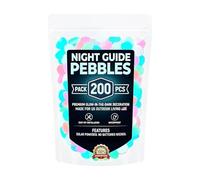Night Guide Pebbles - 200 Piece Colorful Luminous Decorative Stepping Rocks Glow Gravel For Bright Landscape And Water Display Accents | Aquarium Pebble Stones | Outdoor Garden Decoration For Fish Tan