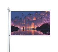 Night in the Castle - Bandiera double-face, 9 x 1,5 m, resistente, per esterni e giardino, stampa su entrambi i lati, facile da installare
