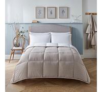 Night Lark - Piumino senza copertura - 4,5 Tog - Matrimoniale - Collezione Gingham - Biancheria da letto di lusso - Anallergico - Lavabile in lavatrice - Sabbia calda