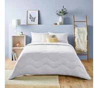 Night Lark Set copripiumino e federa trapuntata, collezione Tufted Dots, copripiumino matrimoniale da 10,5 tog con fibra Advanced Smartfil, lavabile in lavatrice, ipoallergenico, colore: bianco polare