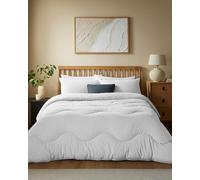 Night Lark Set copripiumino e federa trapuntata, collezione Tufted Dots, copripiumino matrimoniale da 10,5 tog con fibra Advanced Smartfil, lavabile in lavatrice, ipoallergenico, colore: bianco polare