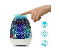 Night Light Bluetooth Speaker, LED Lights Flashing Portable Wireless Bluetooth Speaker Supported Handsfree/Phone/MicroSD/FM Radio Perfect for Indoor