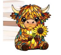 Night Light For Kid- Cute Night Light | Cow Shape Warm Atmosfera Lighting | Sunflower Design Rustic Animal Lamp | For Home, Bedroom, Farmhouse, Nursery, Room, Breastfeedings