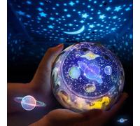 Night Light Projector for Kids - 360 Rotating Planet Universe Projection Lamp Rotatable with 5 Films And 4 Modes for Bedroom Adults Kids Baby Bedroom