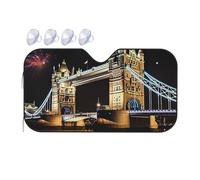 Night London Tower Bridge Parasole per parabrezza auto 2025 pieghevole parasole divertente per auto parasole anteriore per finestrini anteriori per interni automobilistici, protezione solare media