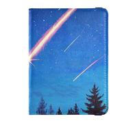 Night Meteor - Custodia decorativa in pelle per passaporto, custodia per documenti da viaggio, organizer per passaporto, custodia a portafoglio leggera, Meteo notturno, 1 size