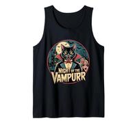 Night of The Vampurr Funny Cat Vampire Halloween Canotta