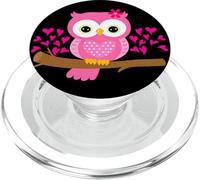 Night Owl Gifts Owls Pink Black PopSockets PopGrip per MagSafe