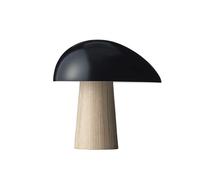 Night Owl Lampada Da Tavolo Blu Con Base in Legno Di Frassino