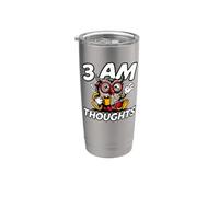 Night Owl Overthinker 3 AM Thoughts Coffee Bicchiere termico in acciaio inox doppia parete