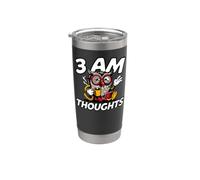 Night Owl Overthinker 3 AM Thoughts Coffee Bicchiere termico in acciaio inox doppia parete