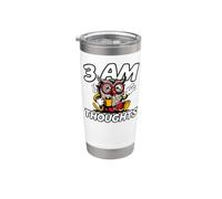 Night Owl Overthinker 3 AM Thoughts Coffee Bicchiere termico in acciaio inox doppia parete