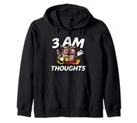 Night Owl Overthinker 3 AM Thoughts Coffee Felpa con Cappuccio
