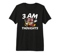 Night Owl Overthinker 3 AM Thoughts Coffee Maglietta Premium