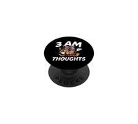 Night Owl Overthinker 3 AM Thoughts Coffee PopSockets PopGrip Adesivo