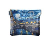 Night Paris Starry Sky Squeeze portamonete portamonete porta monete in pelle PU mini portafoglio tasca portamonete per donne ragazze uomini