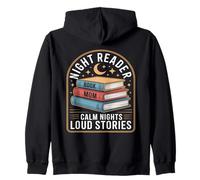 Night Reader Libro Mamma Notti Calma Storie Forti Felpa con Cappuccio